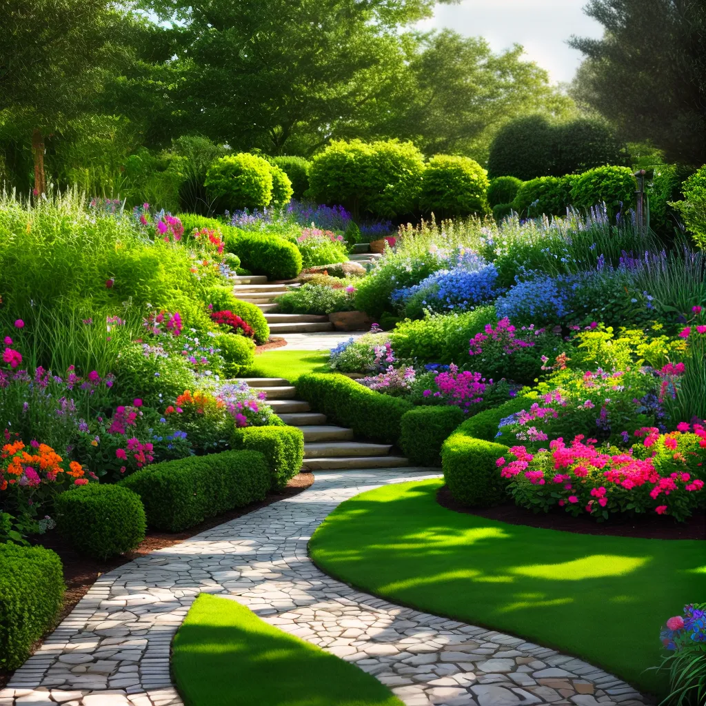 jardim sereno flores caminhos acolhedor