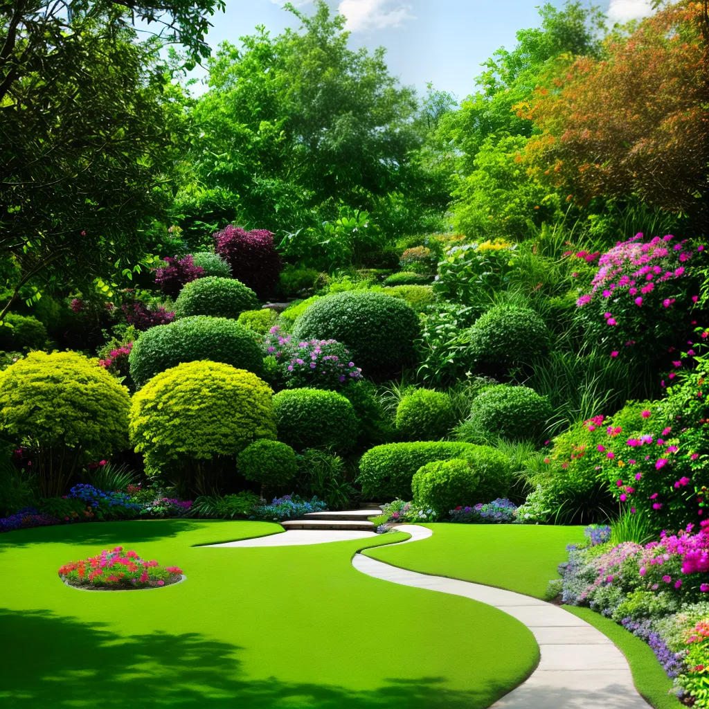 jardim colorido caminhos tranquilidade