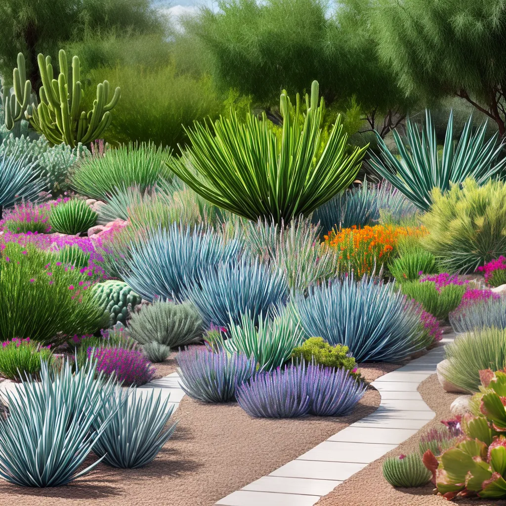 jardim deserto resiliente cactos suculentas