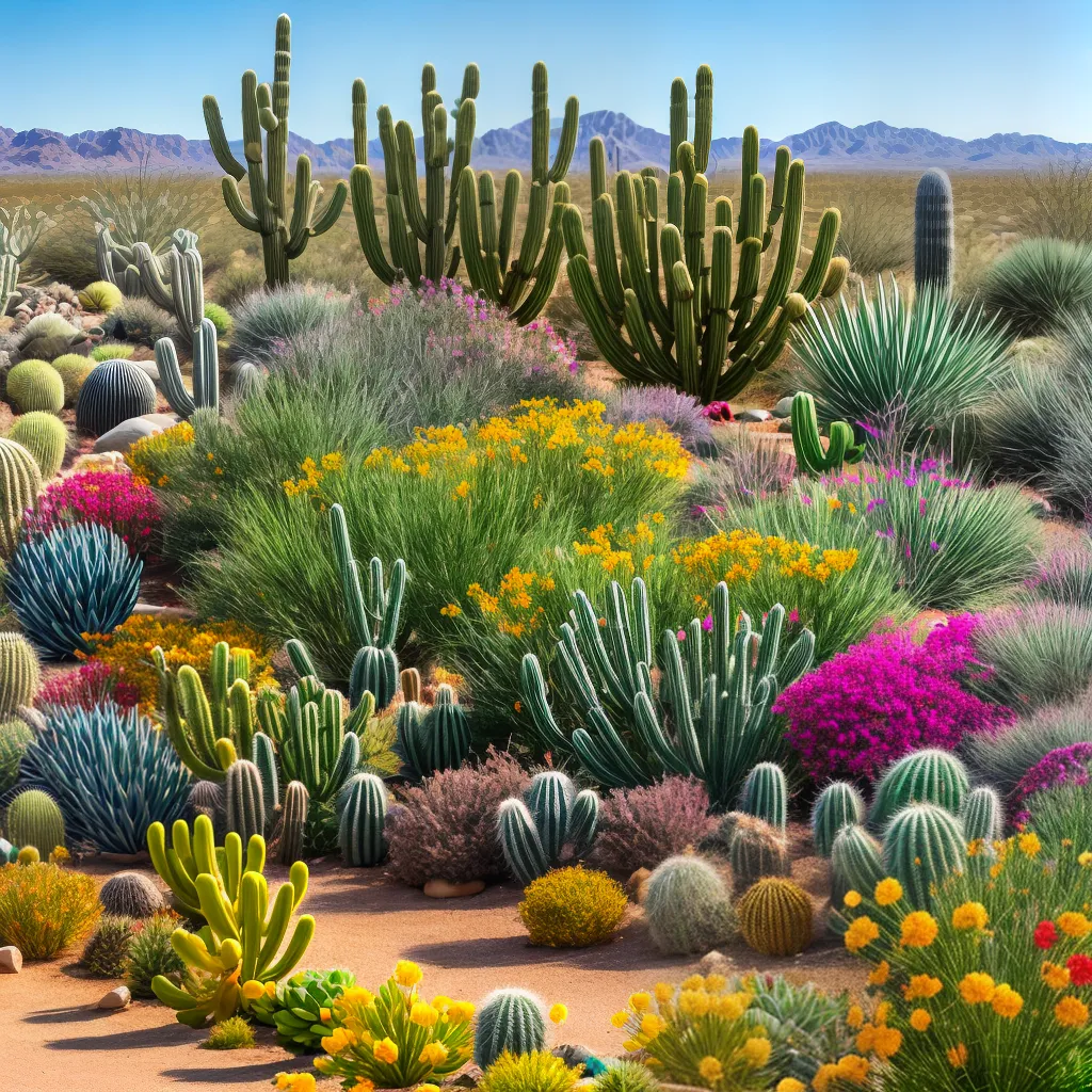 jardim deserto cactos suculentas floridas