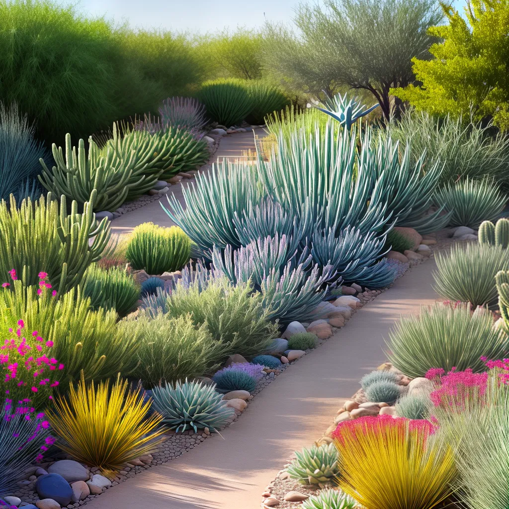 jardim deserto cactos suculentas resilientes