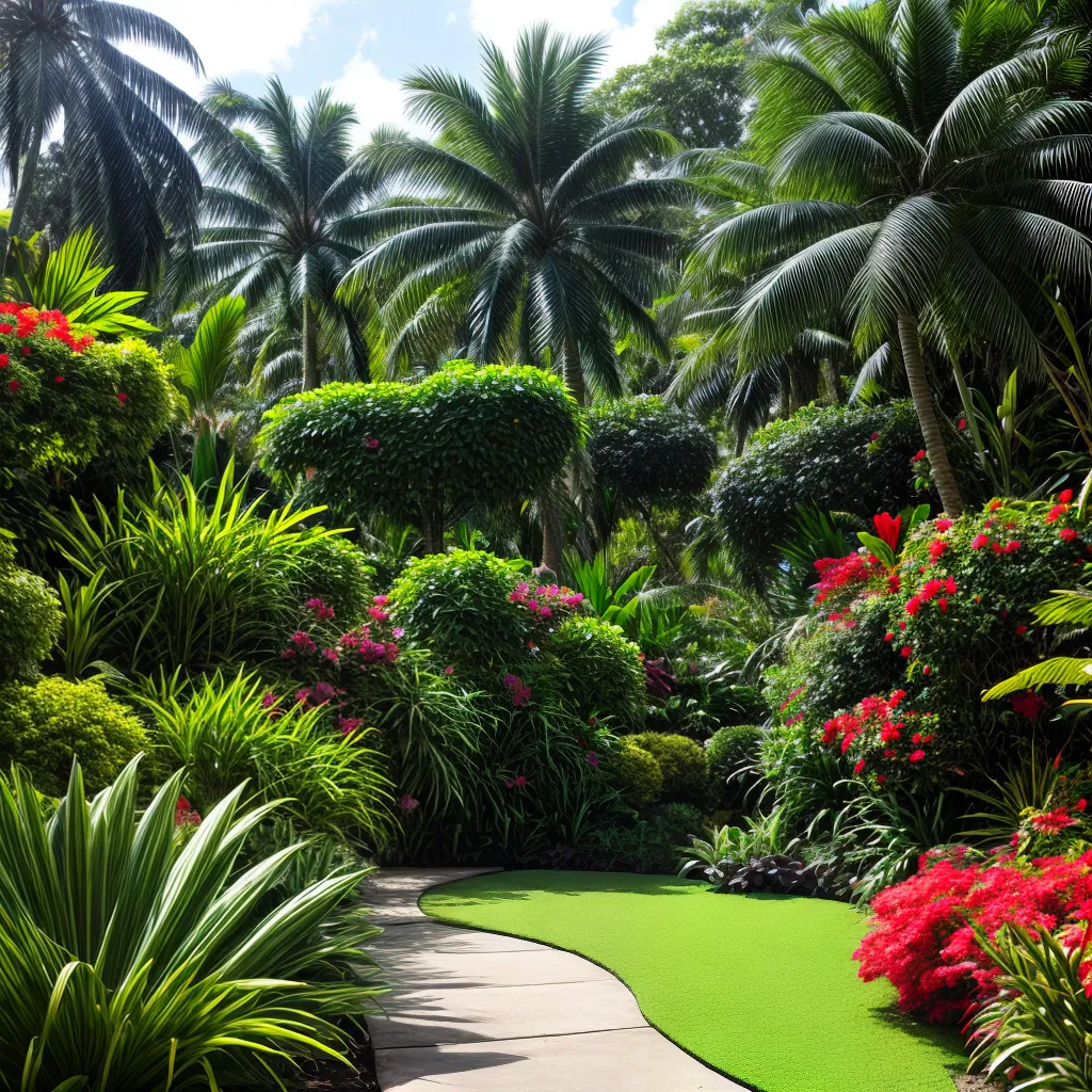 jardim tropical folhagem colorida palmeiras jardim tropical folhagem colorida palmeiras