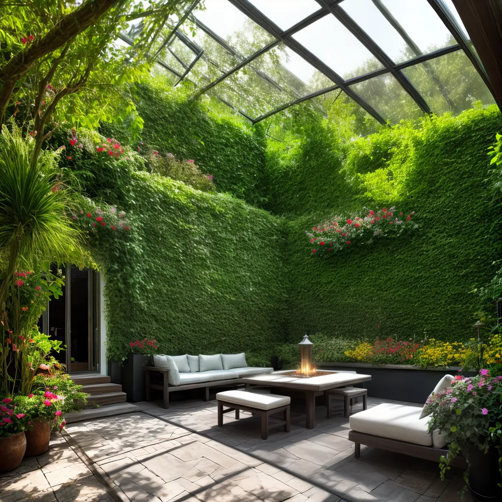 jardim inverno acolhedor verde