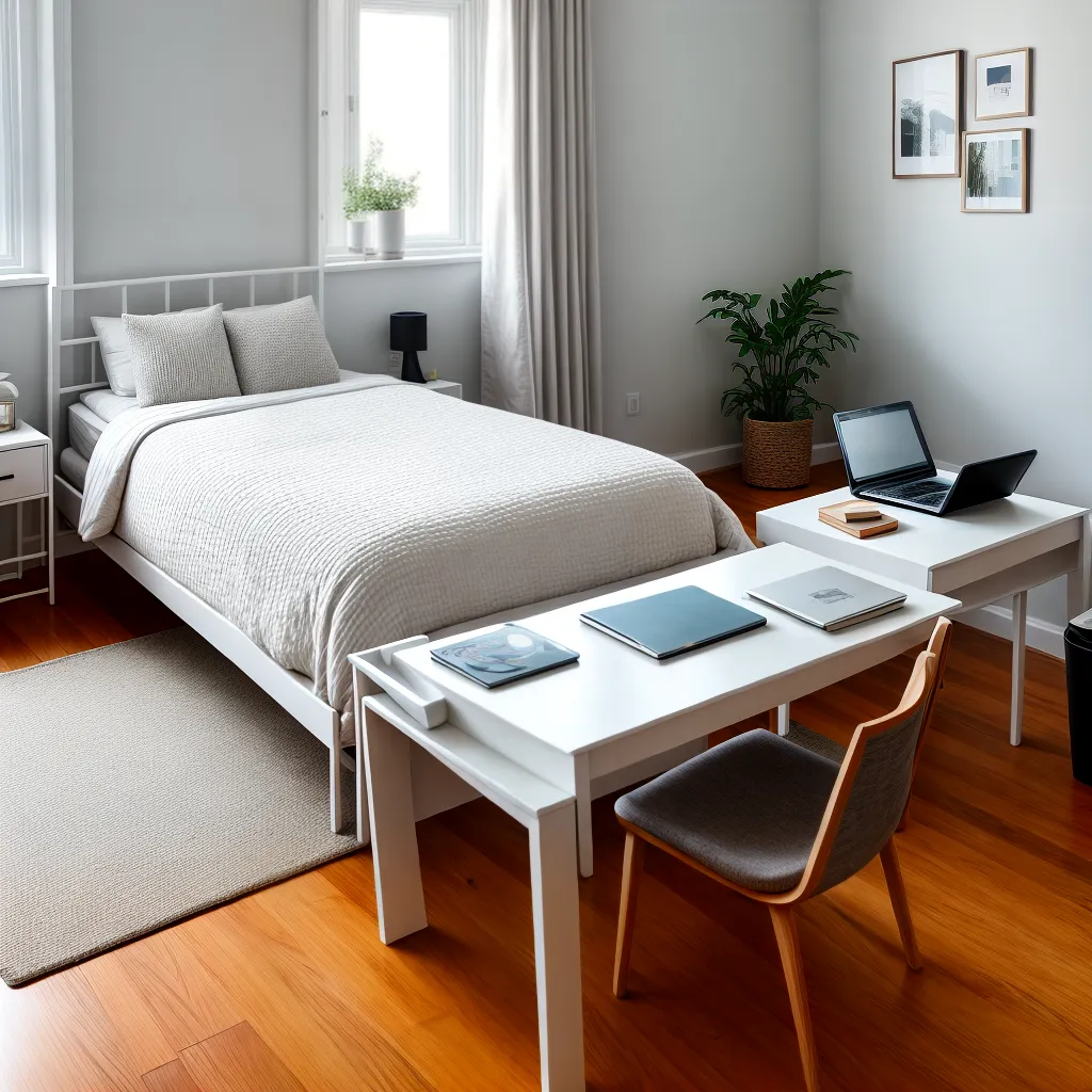 quarto escritorio confortavel luz natural