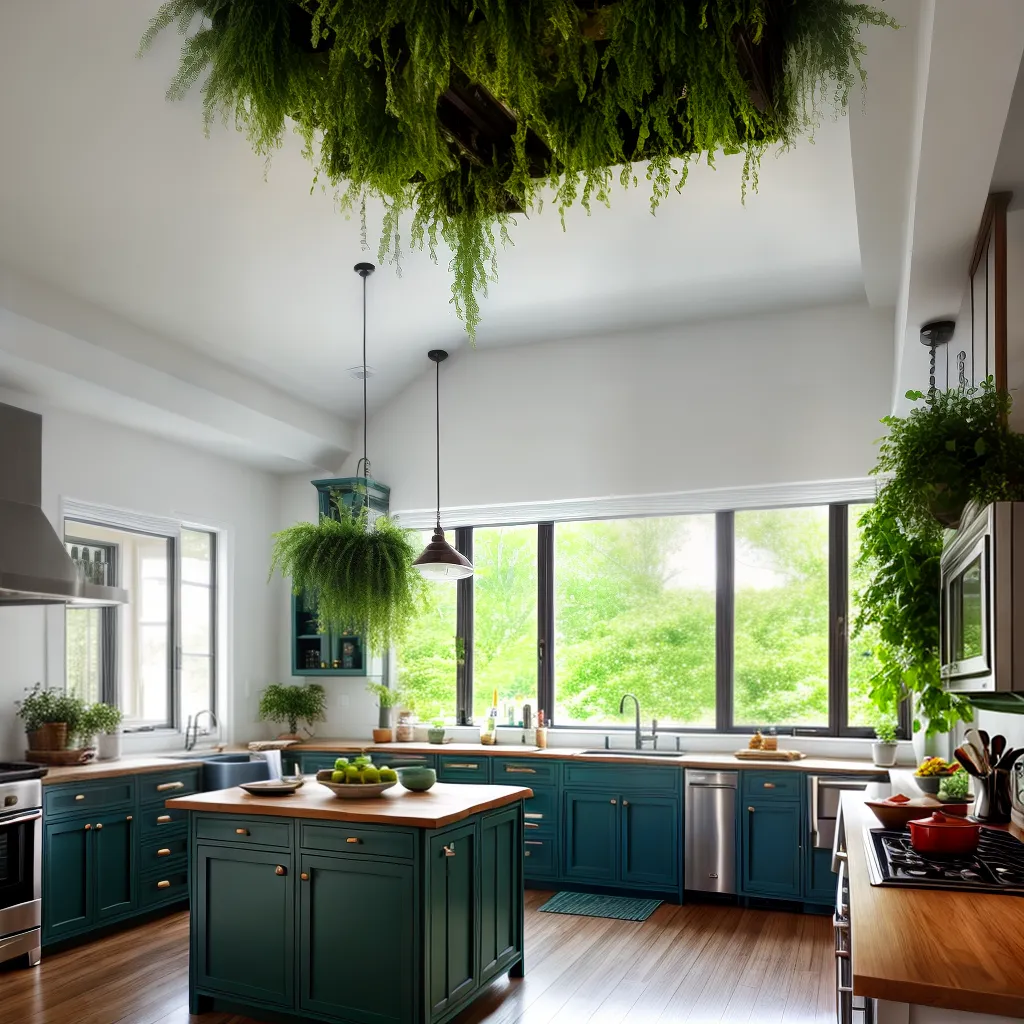 cozinha verde plantas ervas