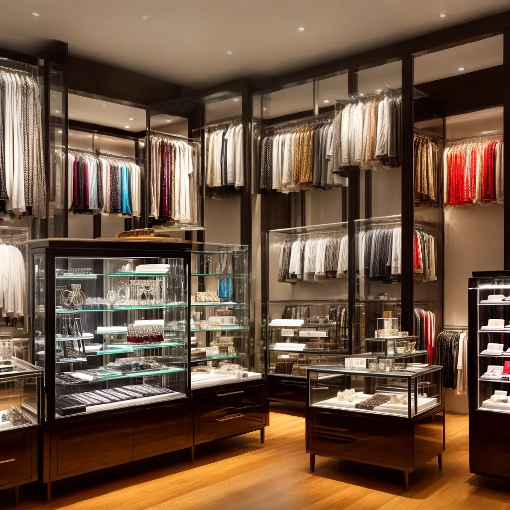 vitrine joias manequins elegantes loja