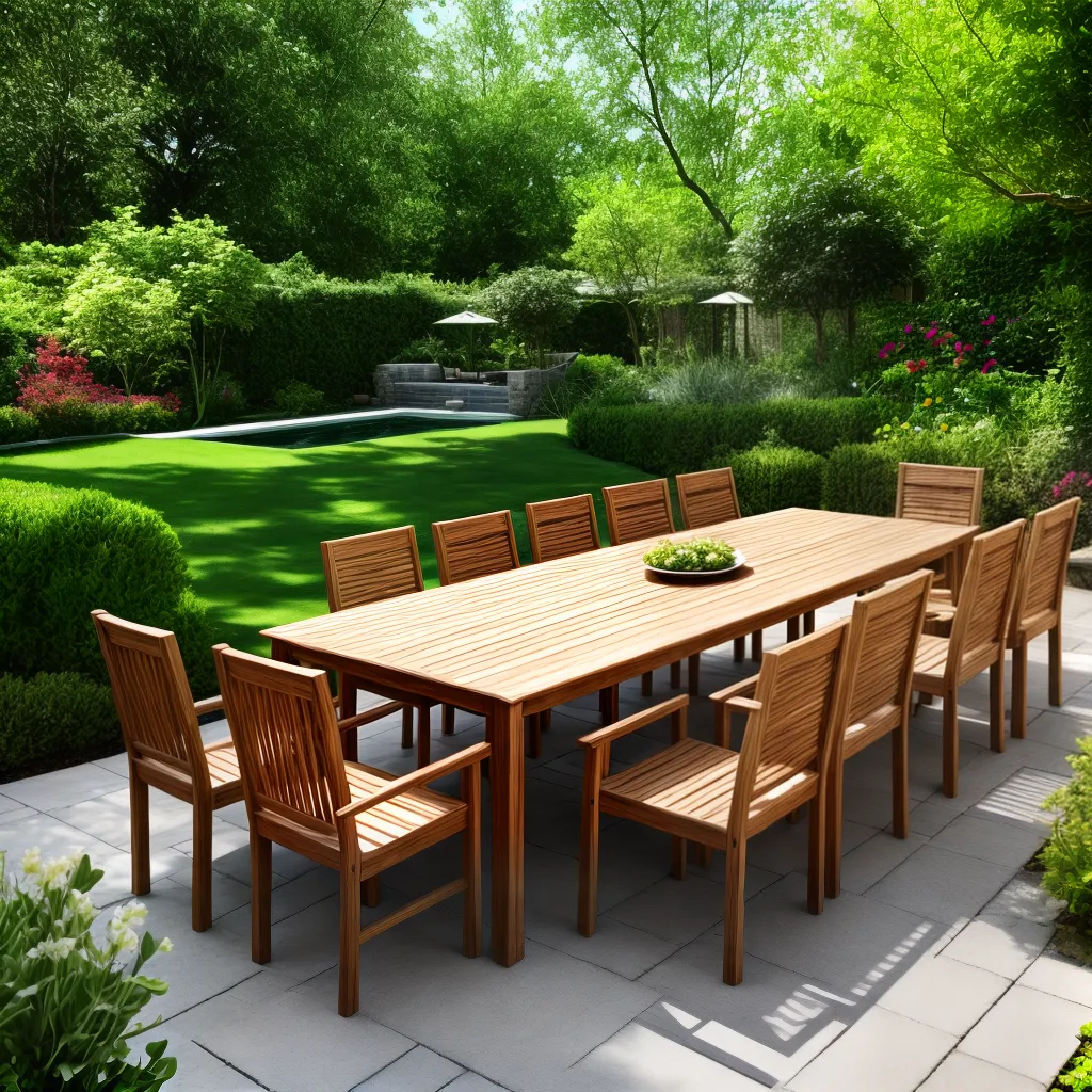 conjunto moveis jardim madeira natural