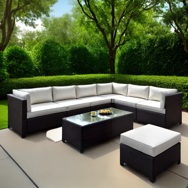 Móveis para jardim de vime: elegância e conforto.