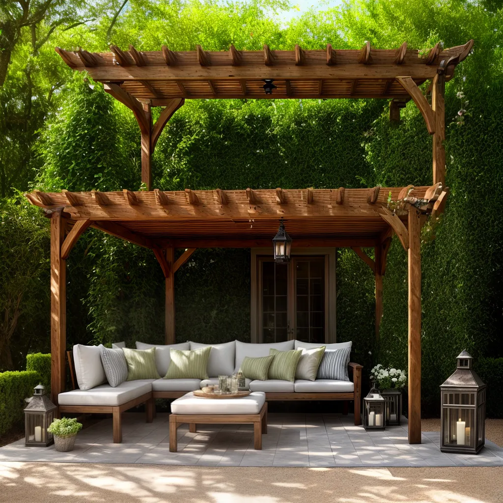 jardim rustico mesa cadeiras pergolavinhedos