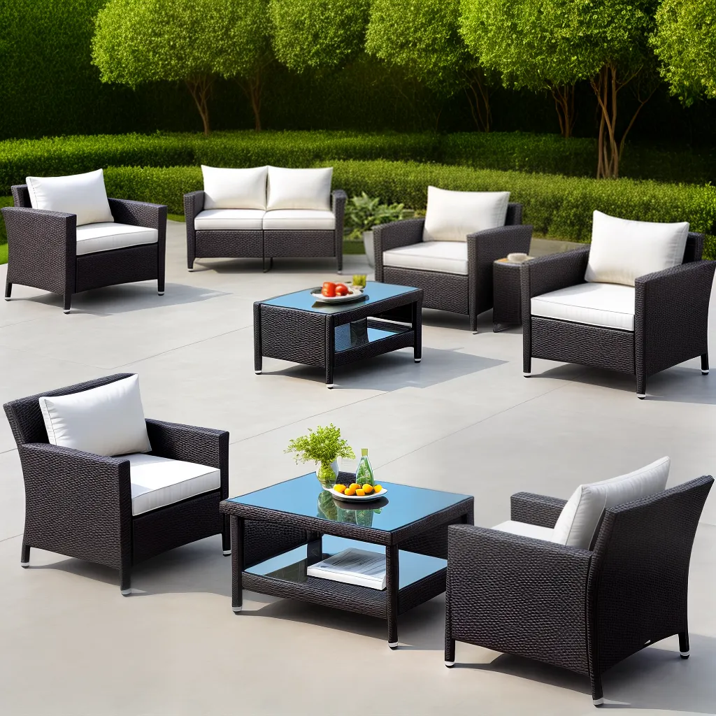 conjunto patio sintetico elegante confortavel