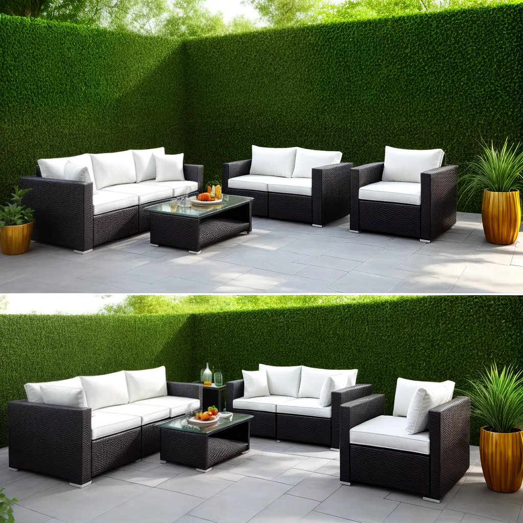 conjunto patio sintetico conforto jardim