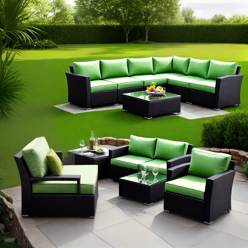 conjunto patio sintetico sofa jardim