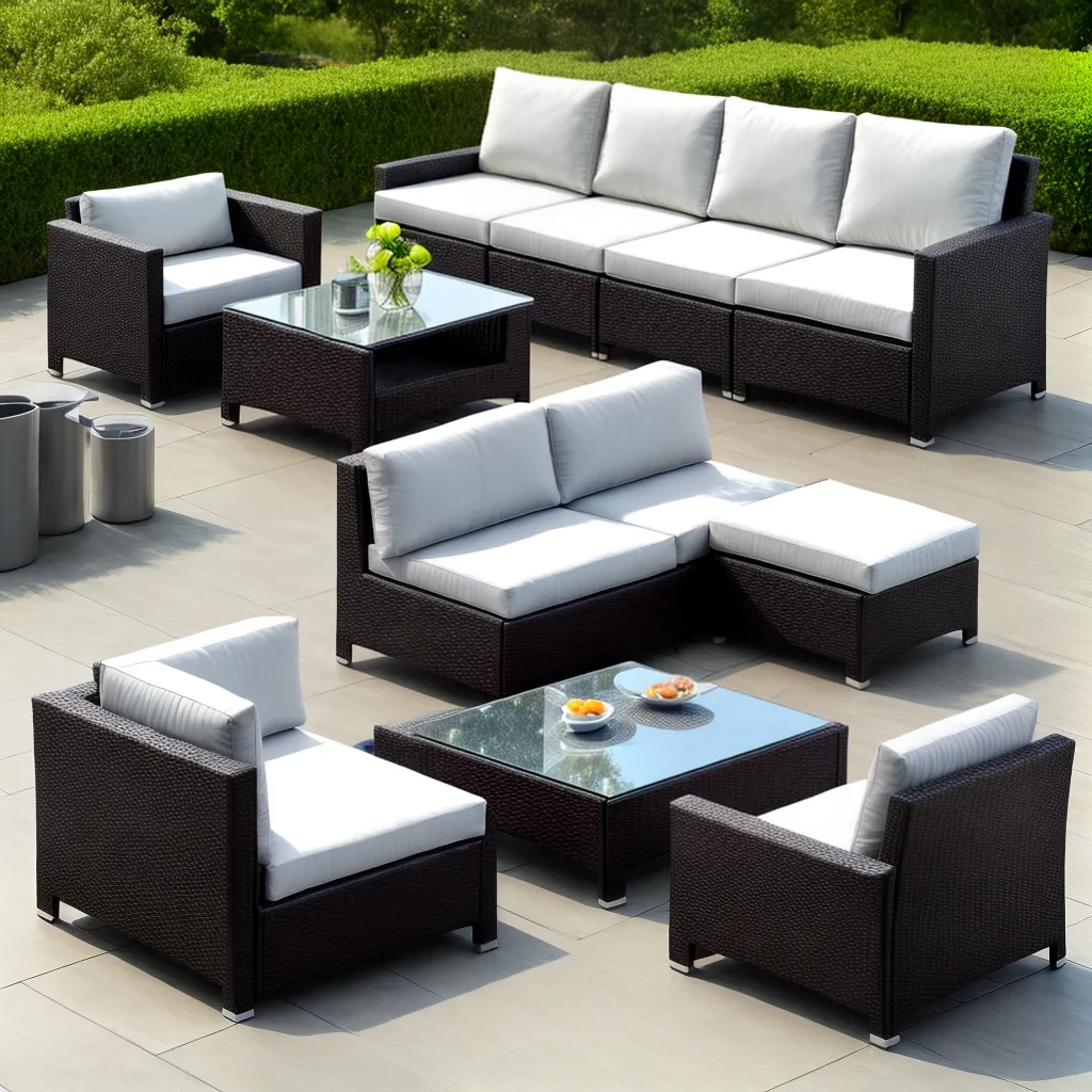 patio mobiliario moderno resistente clima