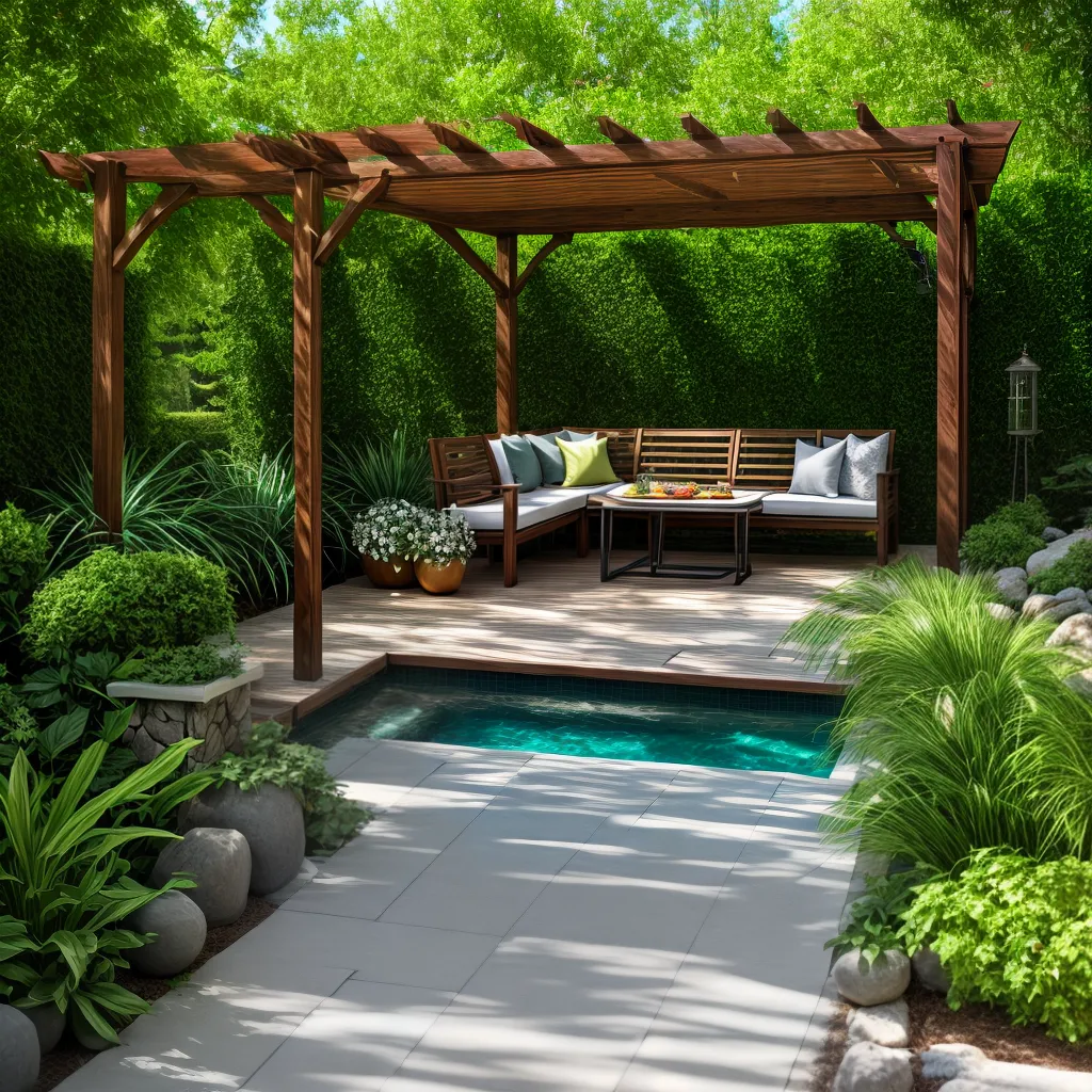 pergola jardim ambiente confortavel