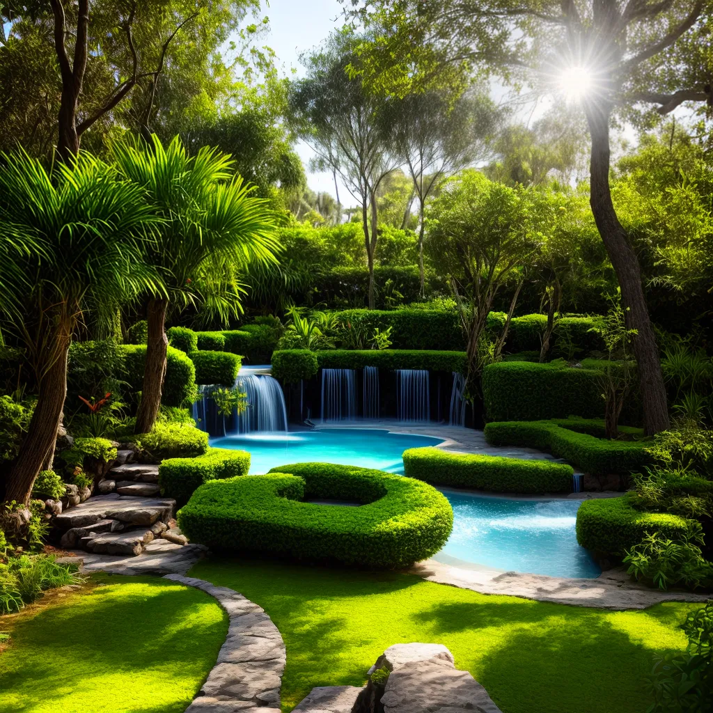 jardim design mesa sofas plantas