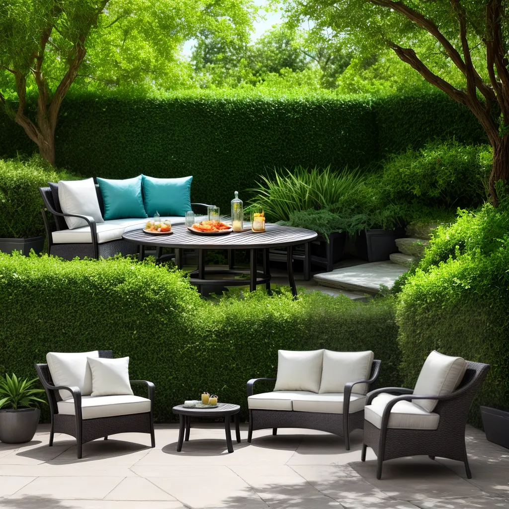 jardim mobiliario confortavel ambiente