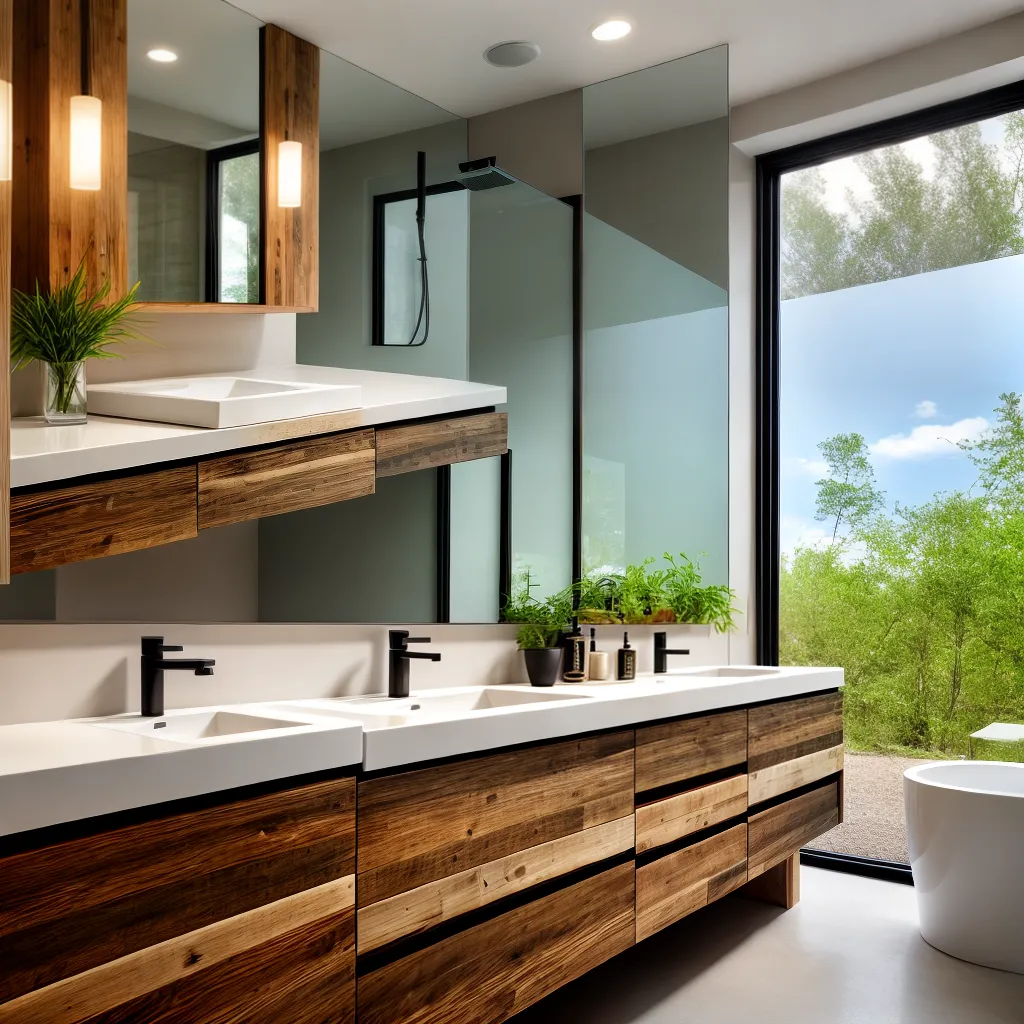Móveis sustentáveis para banheiros: eco-friendly e elegantes