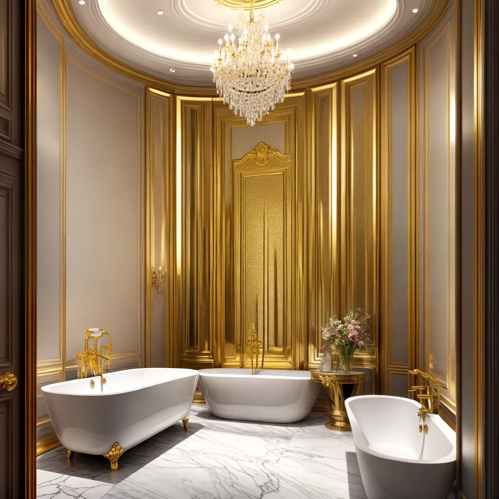 banheiro luxuoso marmore banheira cristal 1