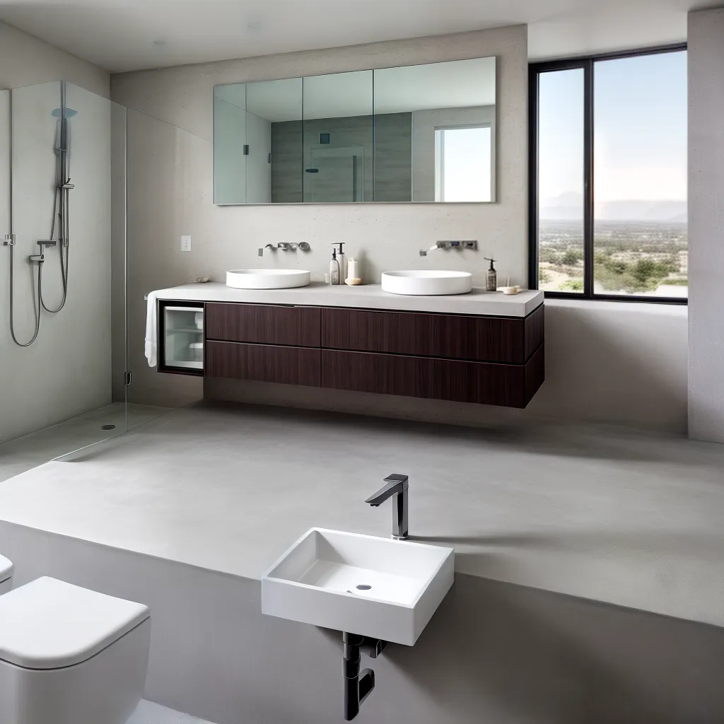 banheiro concreto movel moderno