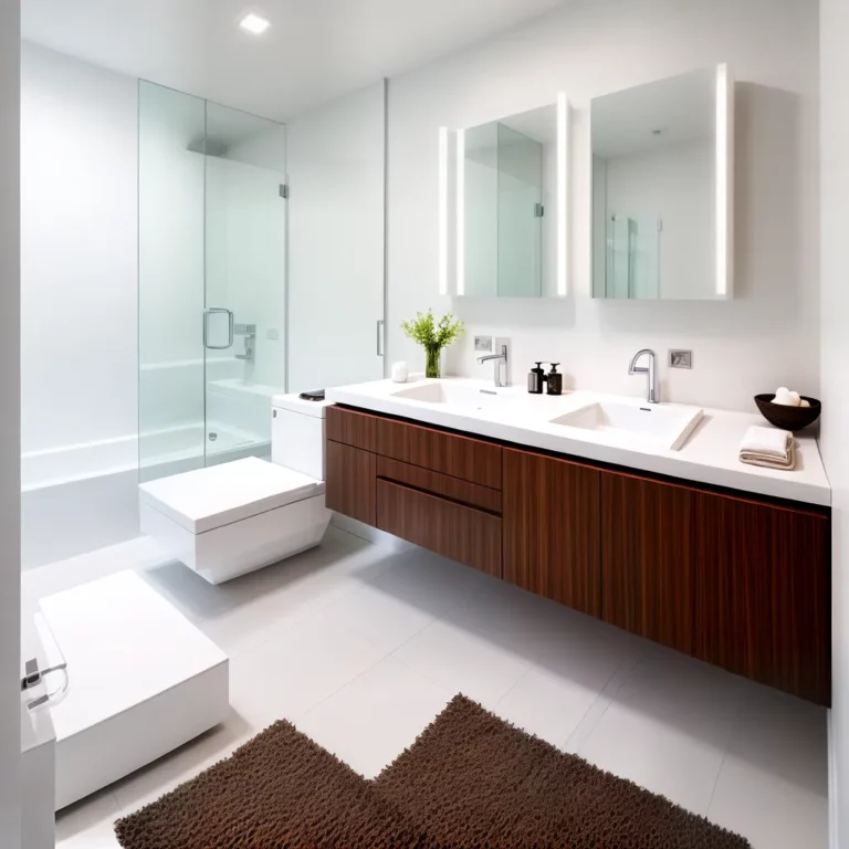 Banheiros com estilo minimalista: móveis simples e funcionais