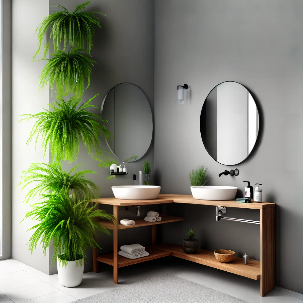 banheiro moderno natureza plantas