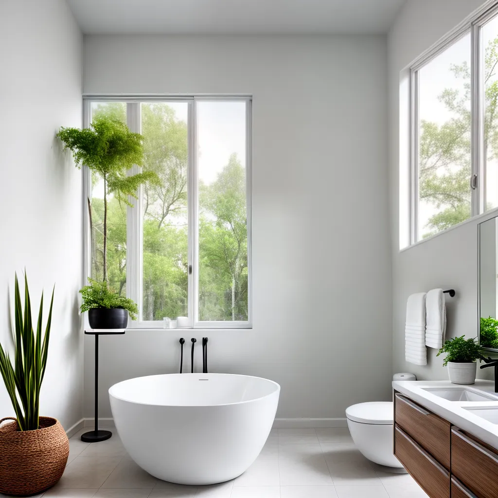 Móveis para banheiro com plantas: conexão com a natureza