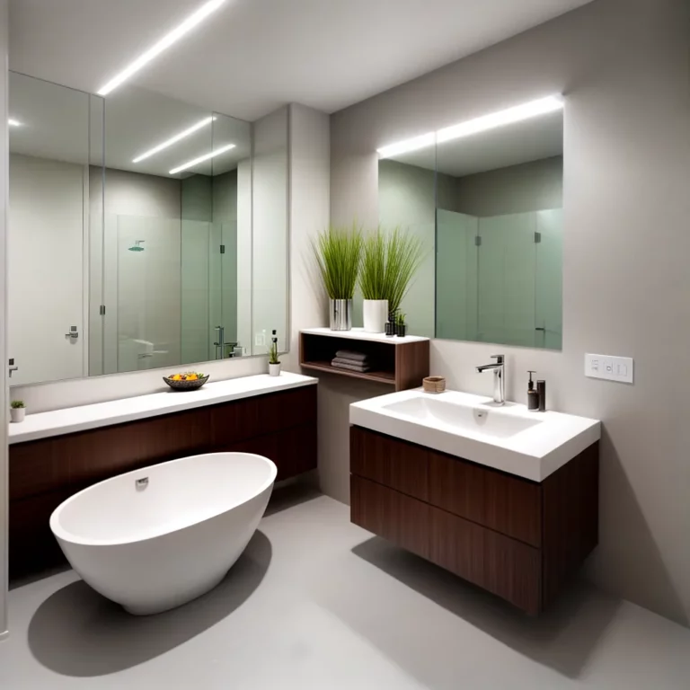 Móveis para banheiro com iluminação LED: eficiência e beleza