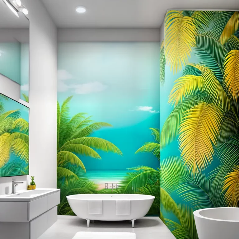 Banheiros com estilo tropical: móveis coloridos e vibrantes