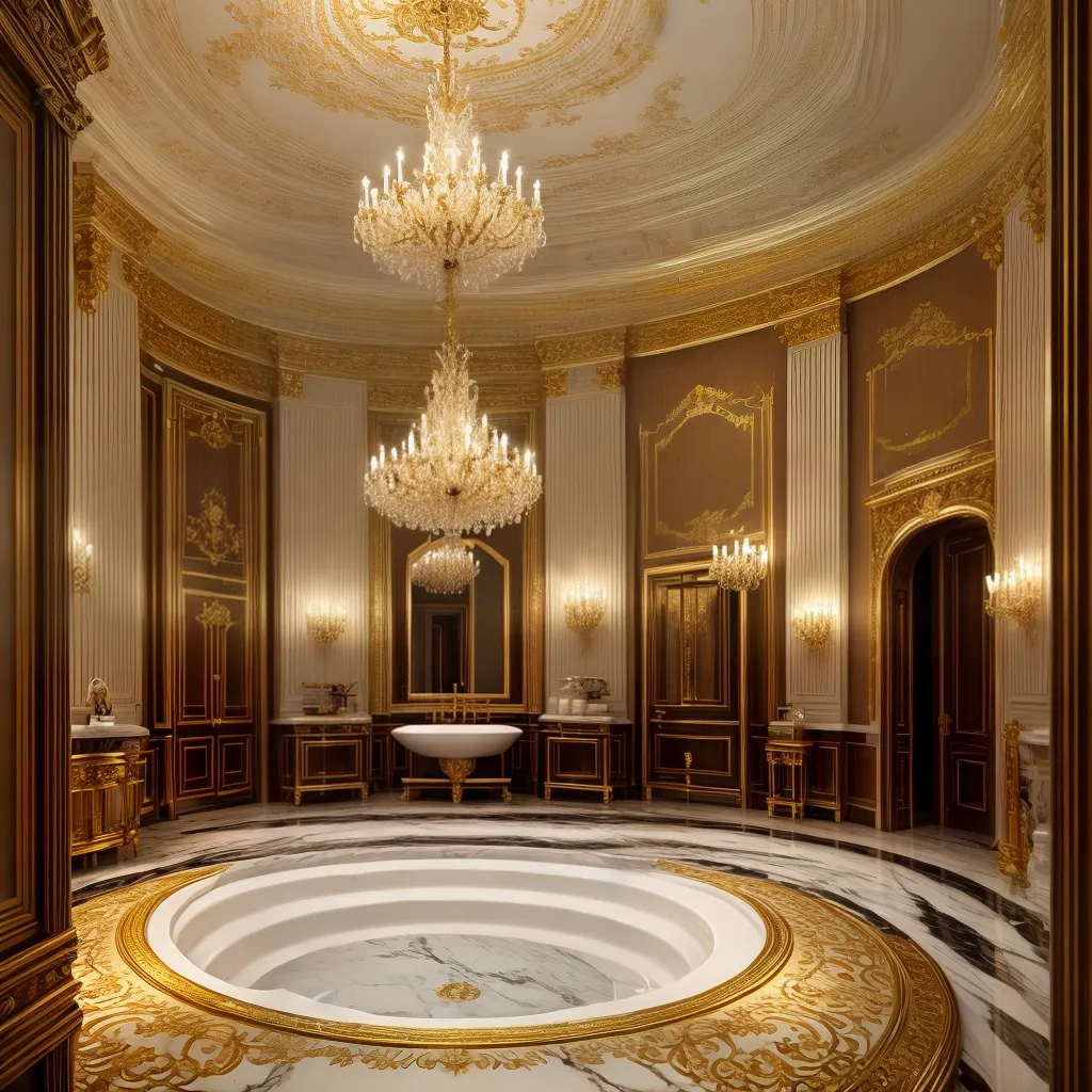 Banheiros com estilo neoclássico: móveis luxuosos e elegantes