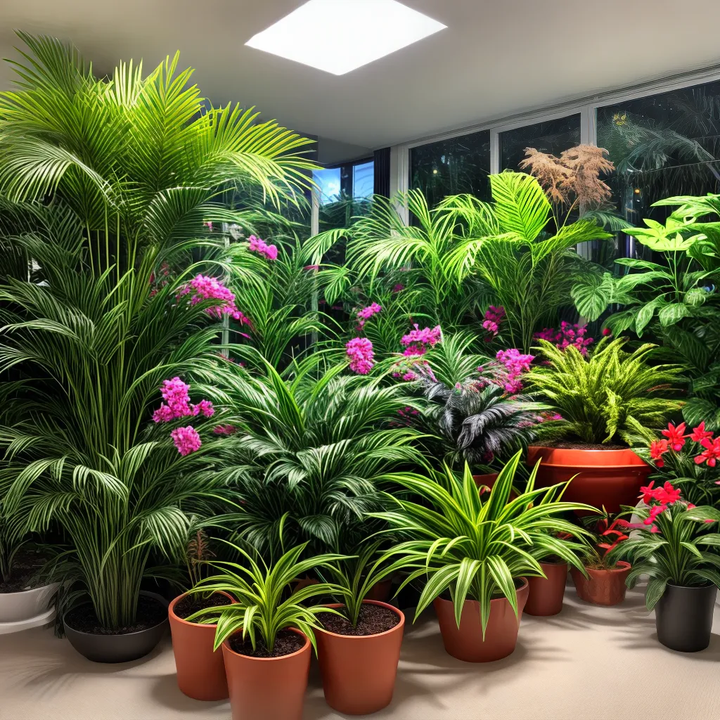 jardim interno exotico plantas artificiais 1
