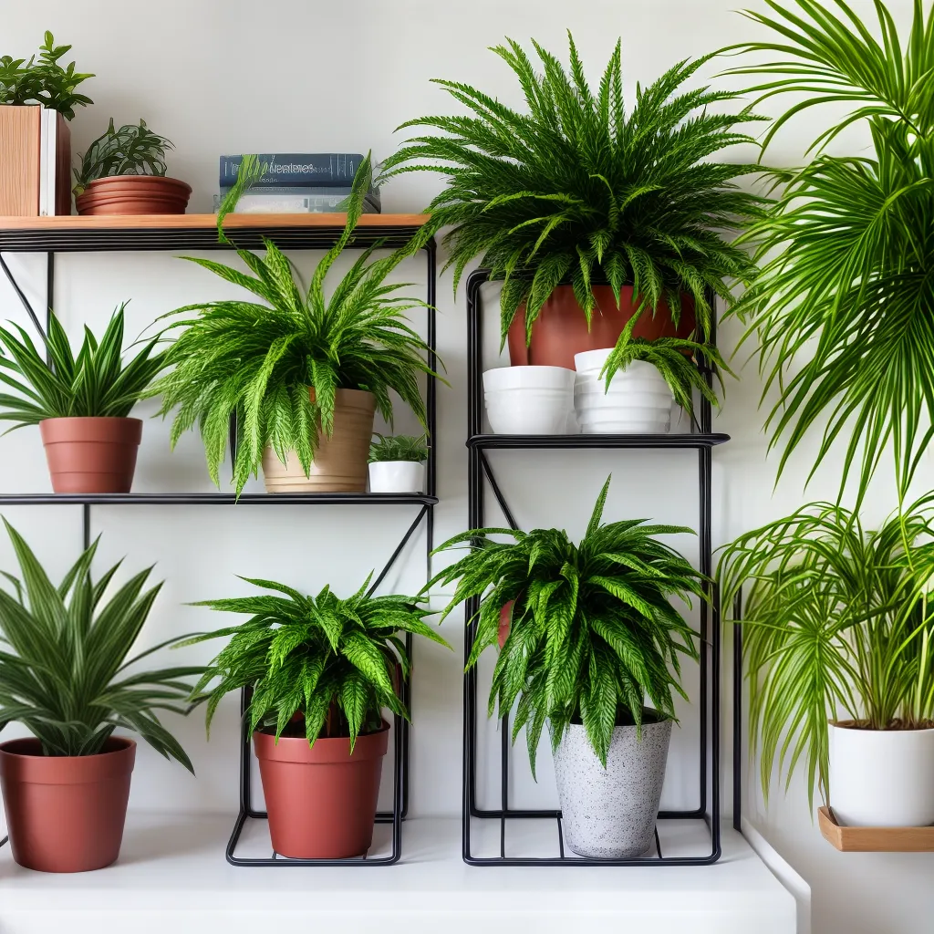 espaco interno plantas plastico verde