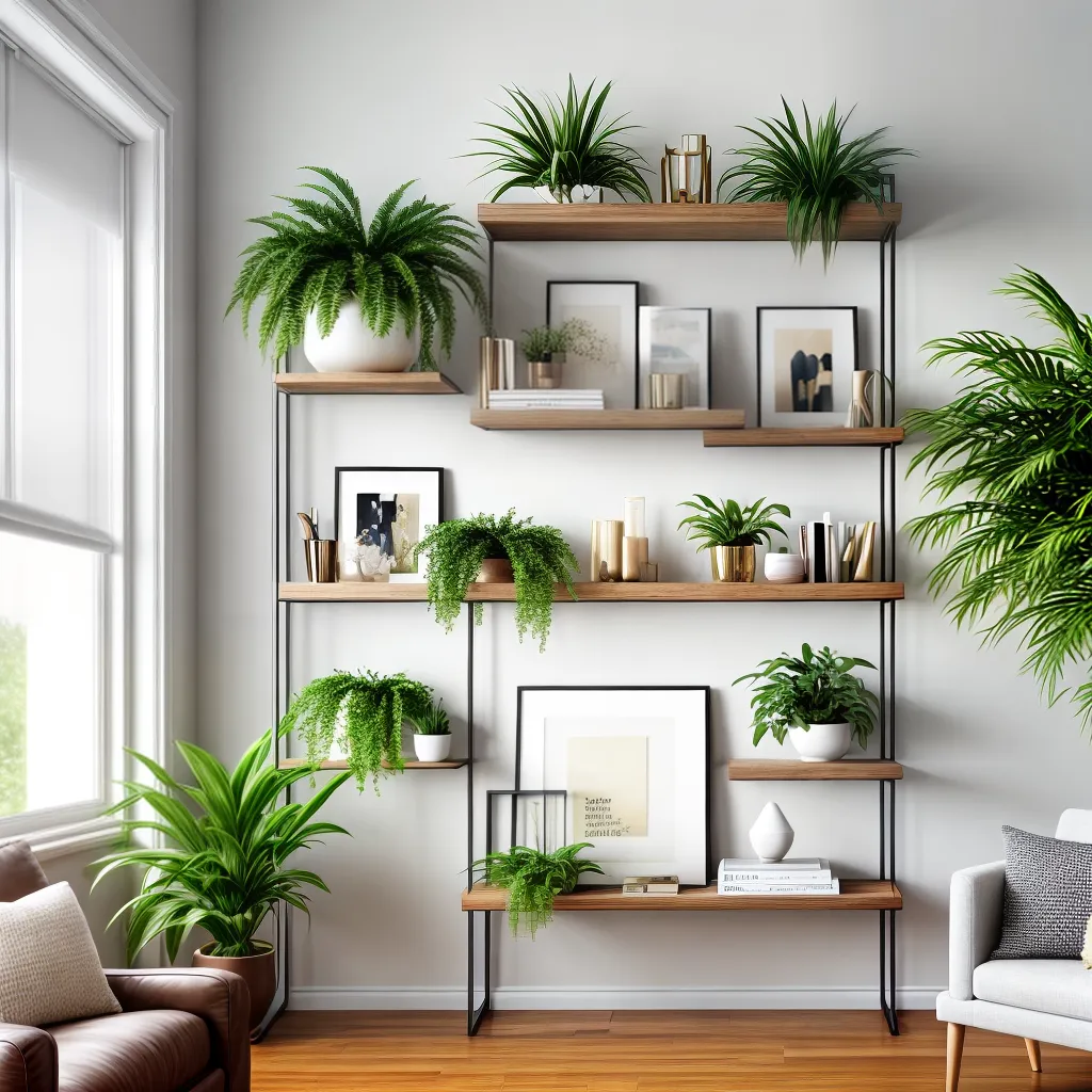 decoracao sala artificial plantas moderno