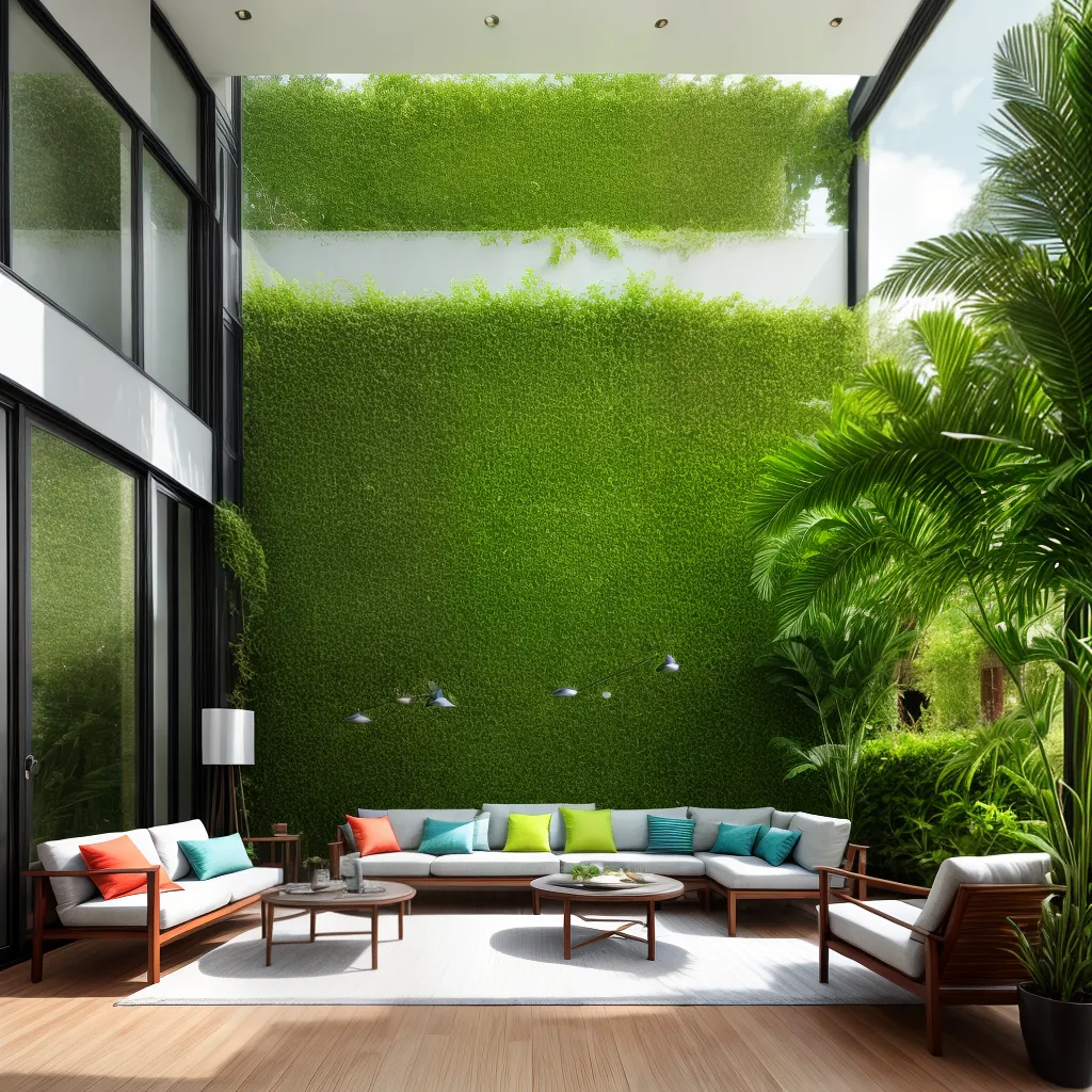 sala decorada jardim artificial 1