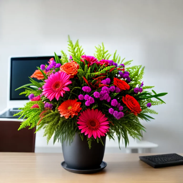 Melhorando a estética do escritório com flores falsas