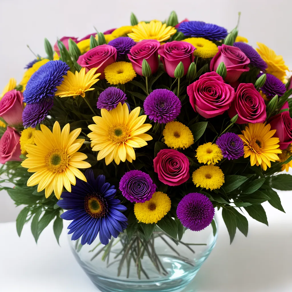 bouquet artificial colorido elegante 2
