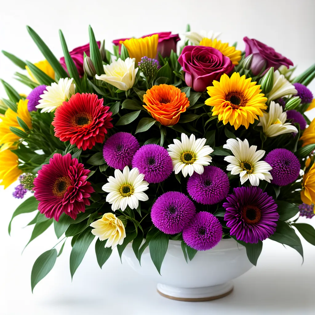 bouquet artificial flores coloridas