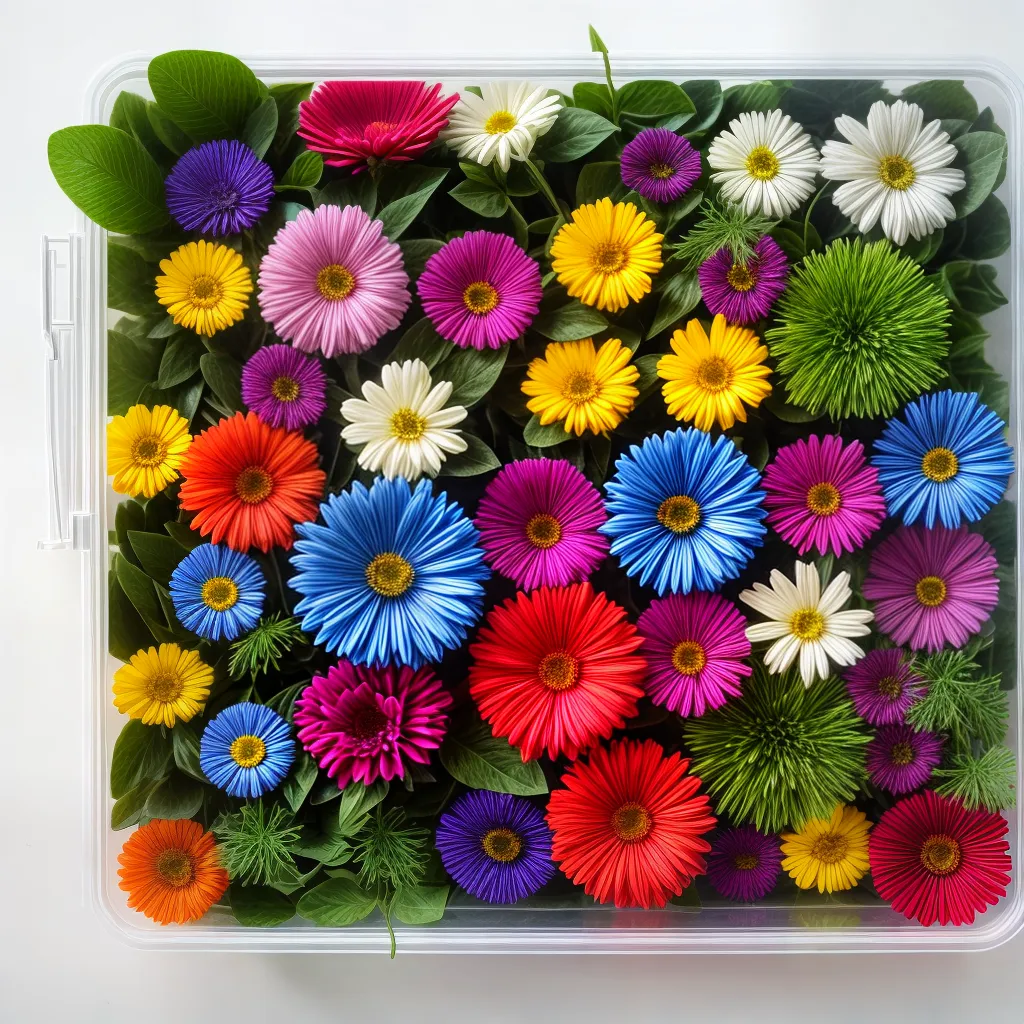 caixa organizadora flores artificiais