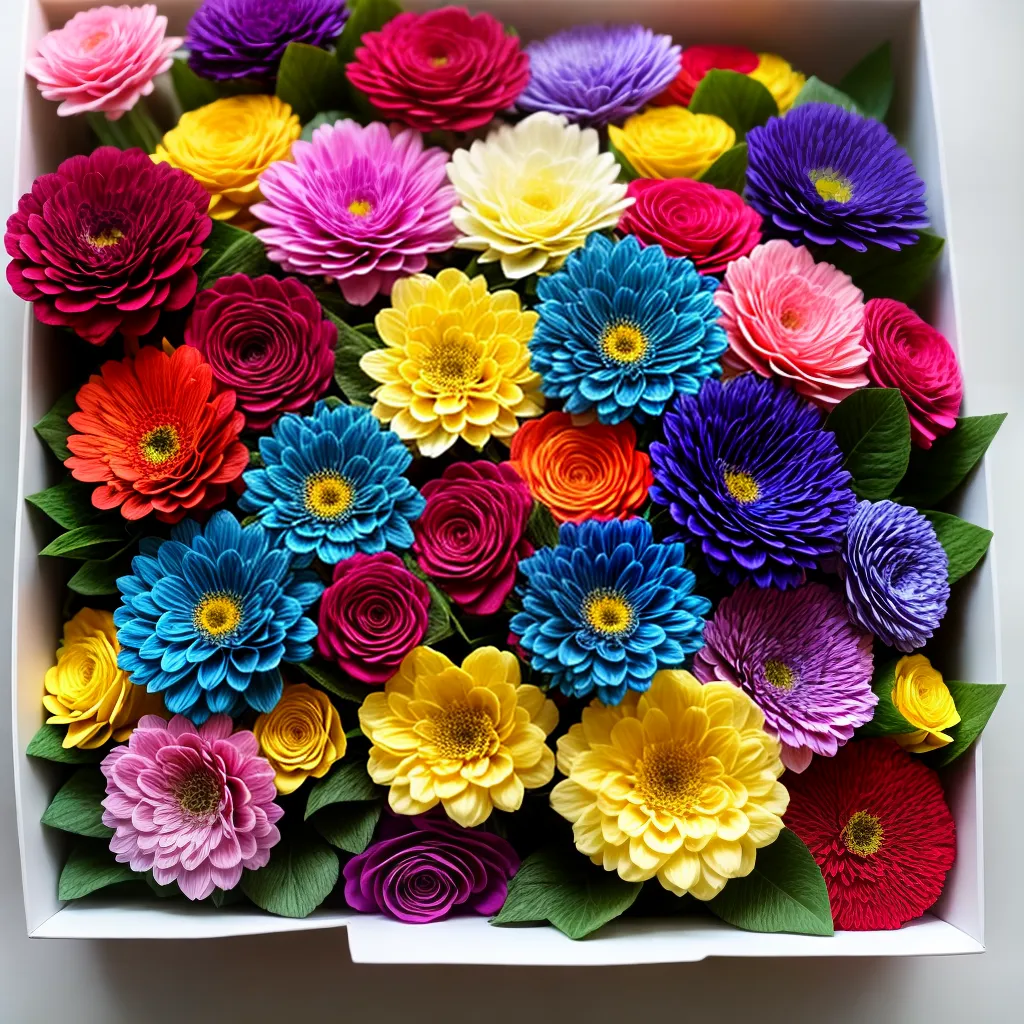 armazenamento organizado flores artificiais