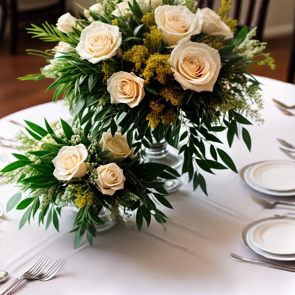 mesa casamento sustentavel arranjo flores artificiais