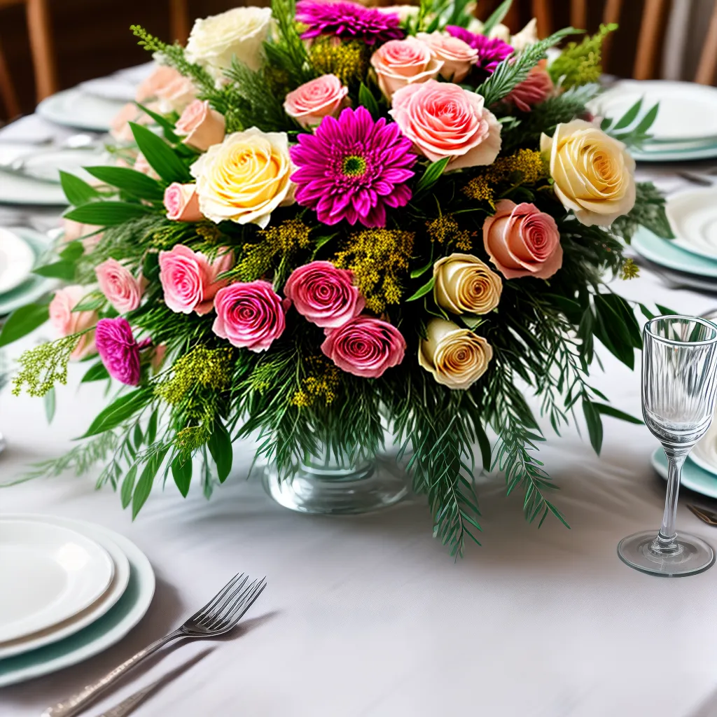mesa casamento flores artificiais sustentavel