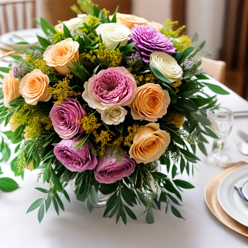 mesa casamento sustentavel arranjo flores artificiais 1