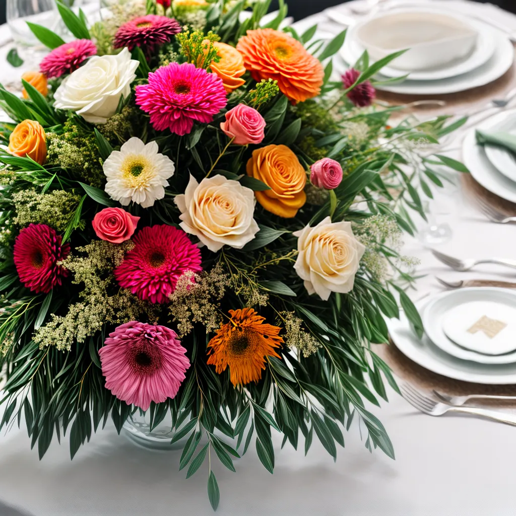mesa casamento sustentavel flores artificiais 1