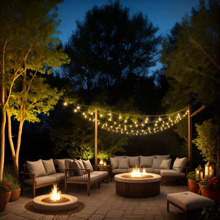 Móveis para jardim com iluminação: como criar um ambiente acolhedor à noite.