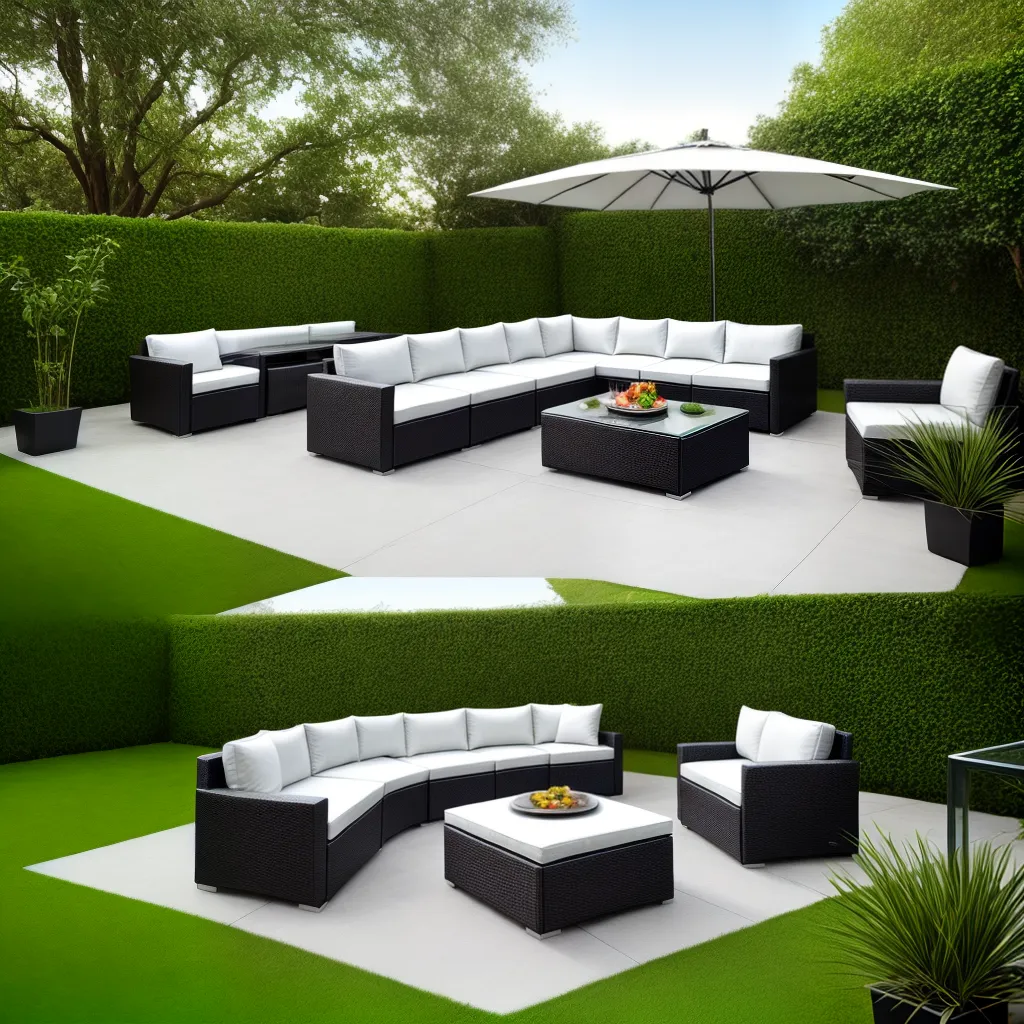 patio jardim mobiliario churrasco