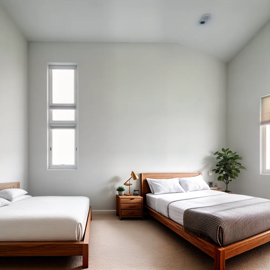 quarto acolhedor minimalista neutro