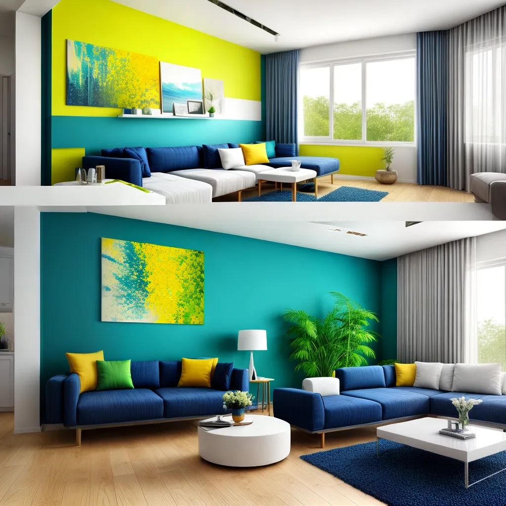 sala moderna parede azul sofa amarelo sala moderna parede azul sofa amarelo