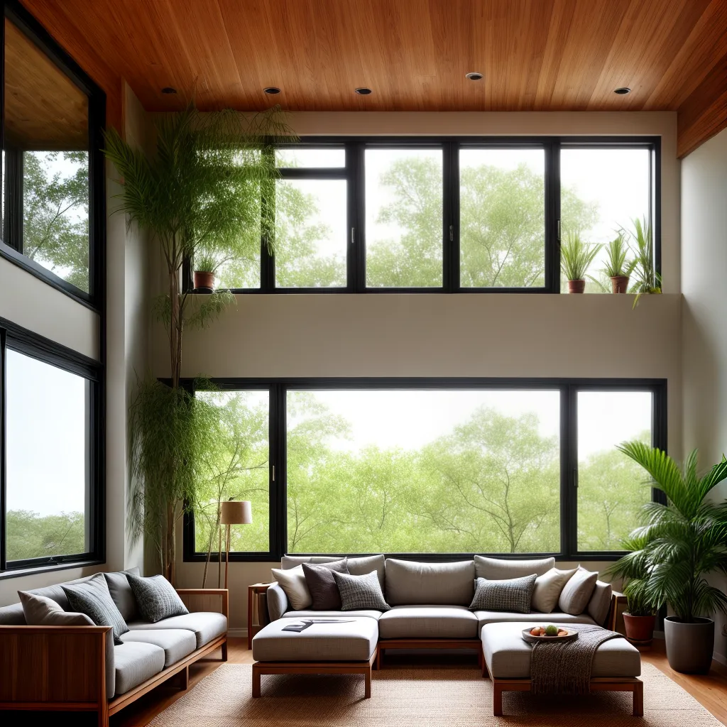 sala acochoada tons terrosos plantas
