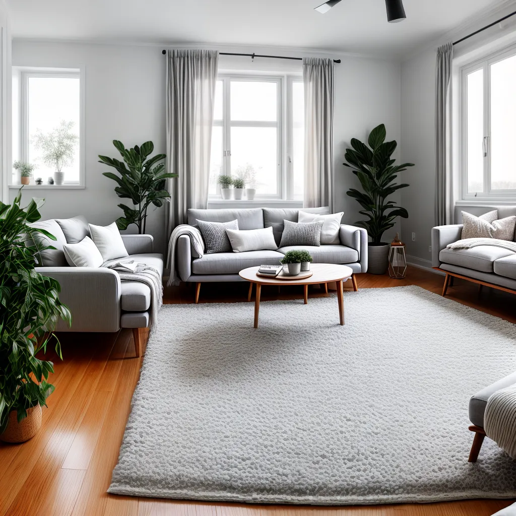 sala escandinava minimalista madeira