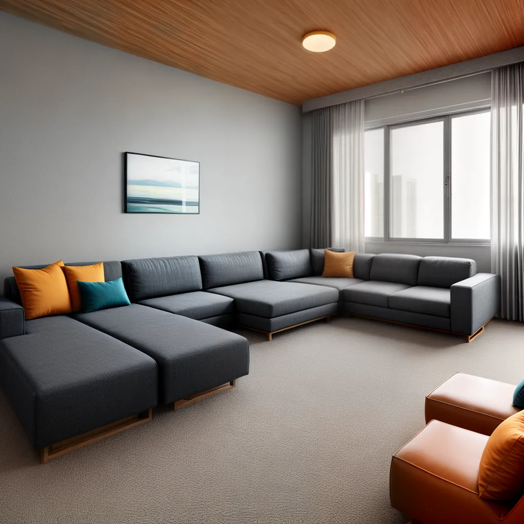 sala estar acustica painel sofa