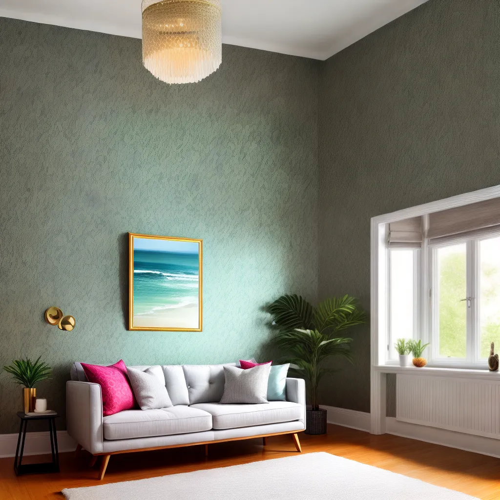 quarto decorado papel de parede vibrante
